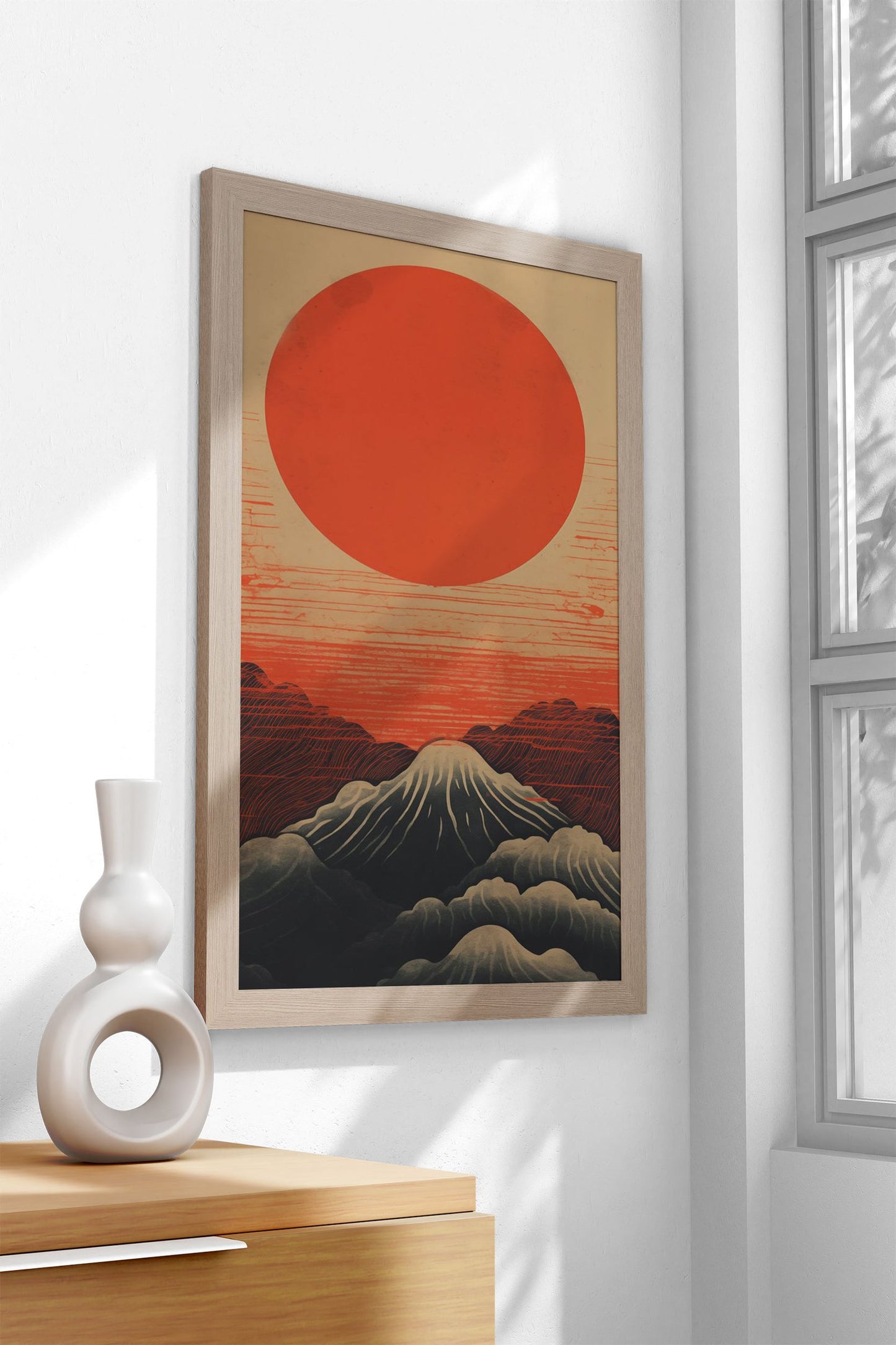 Mount Fuji retro Asian Style Poster | Wall Art for Home & Office | High-Quality Print - High-Quality Visual Display
