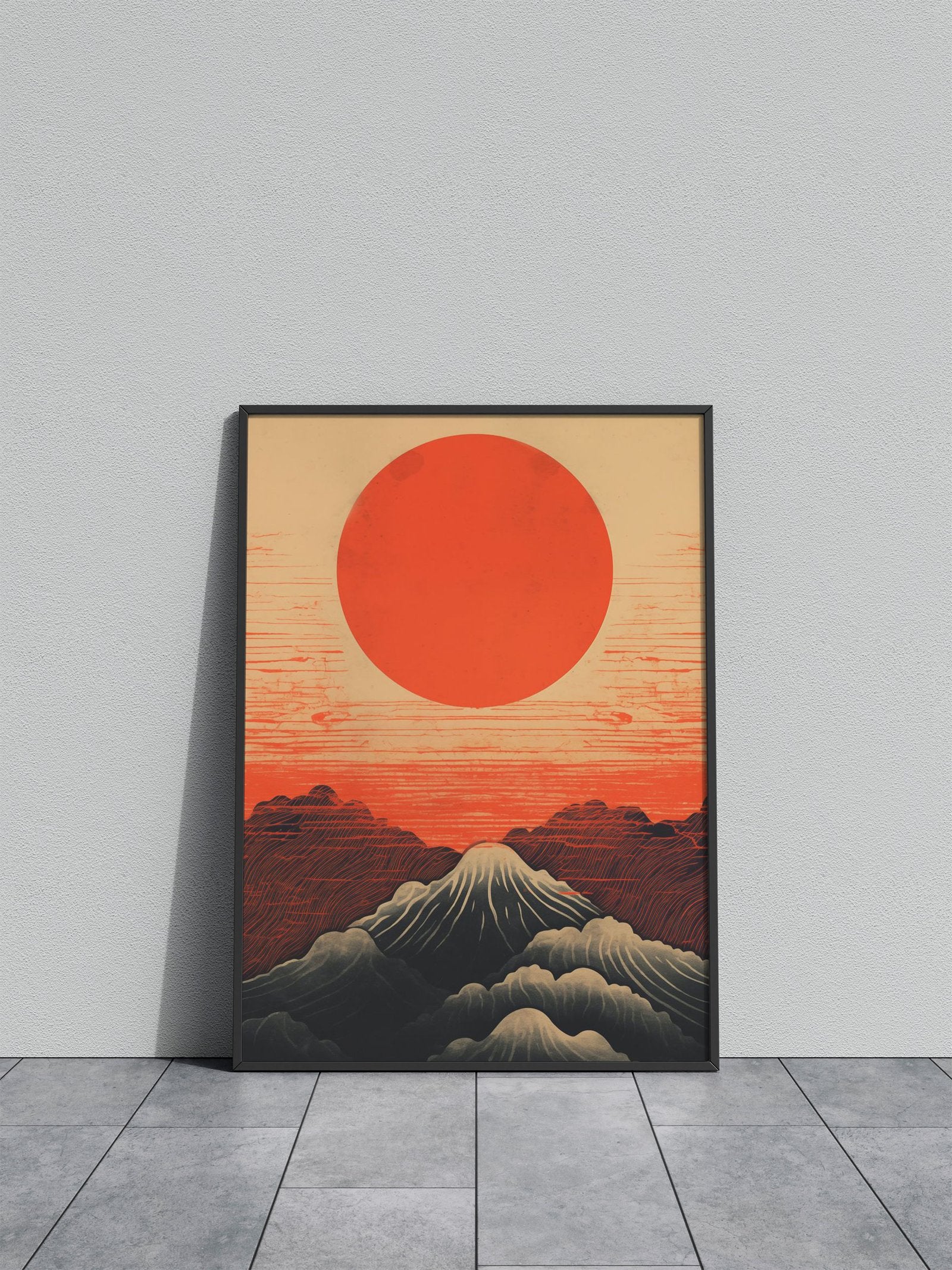 Mount Fuji retro Asian Style Poster | Wall Art for Home & Office | High-Quality Print - High-Quality Visual Display