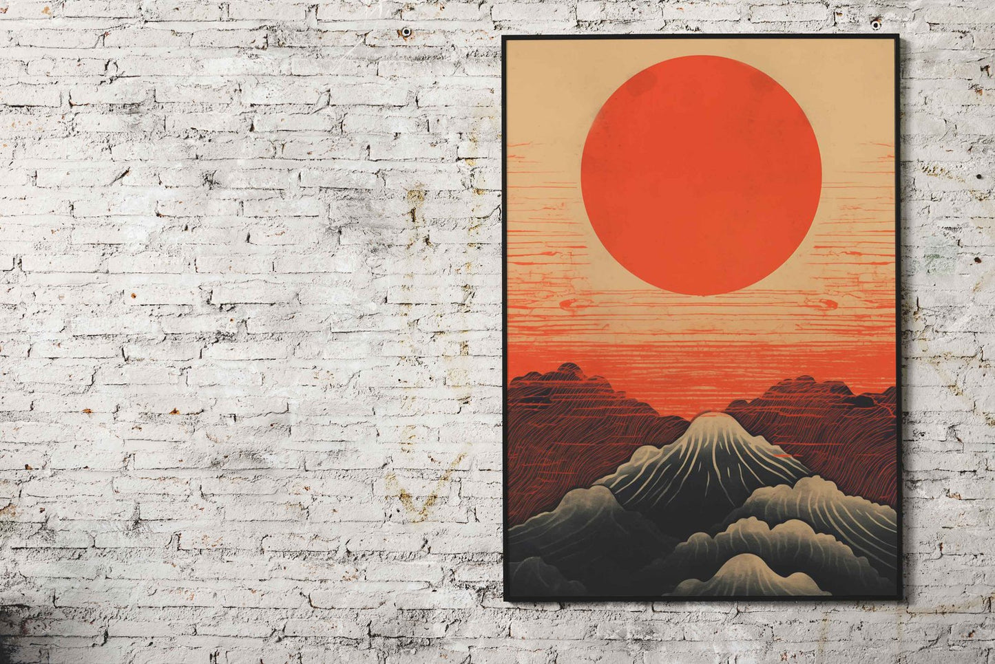 Mount Fuji retro Asian Style Poster | Wall Art for Home & Office | High-Quality Print - High-Quality Visual Display
