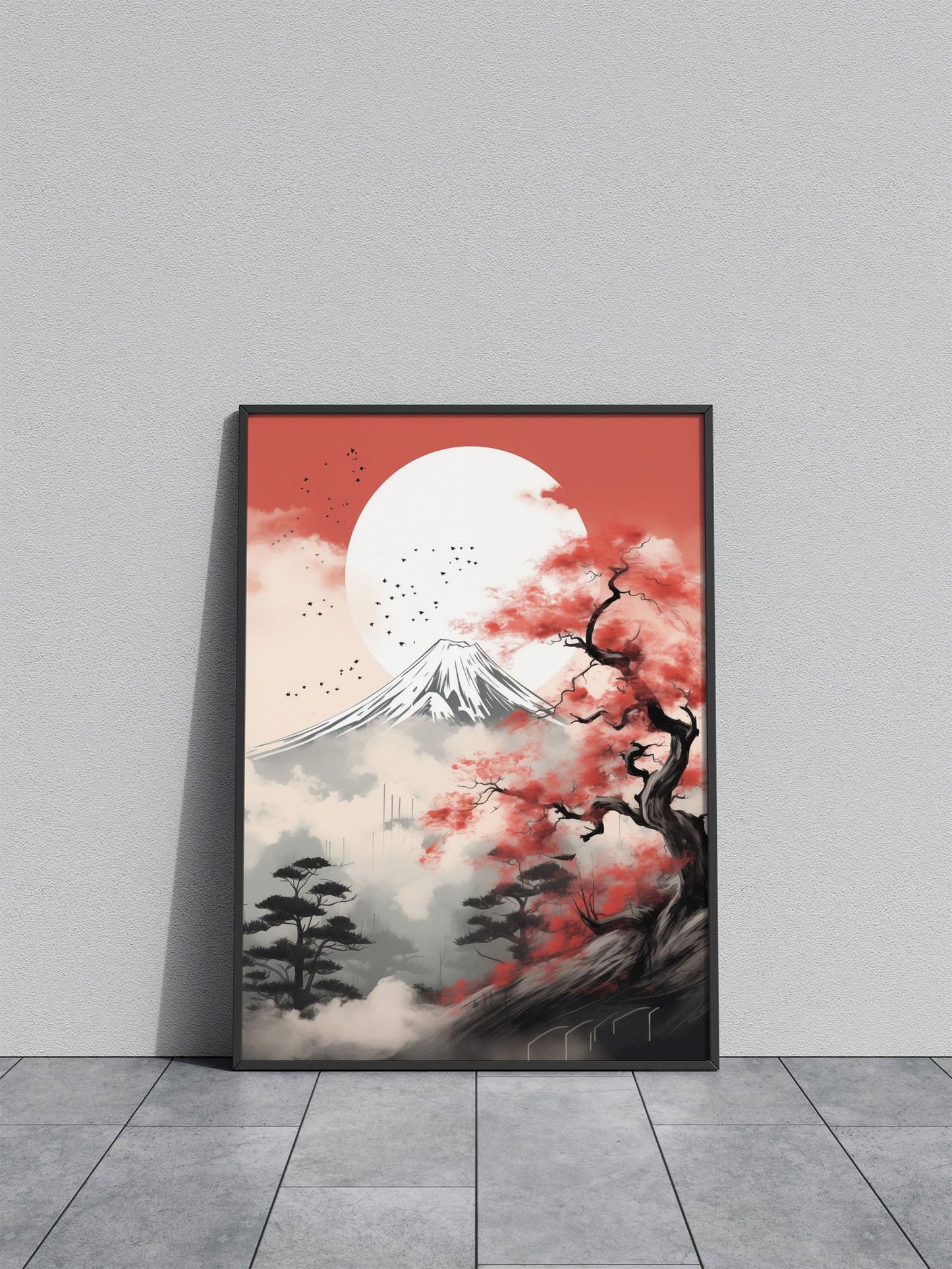 Mount Fujii Landscape Asian Style Poster | Wall Art for Home & Office | High-Quality Print - High-Quality Visual Display