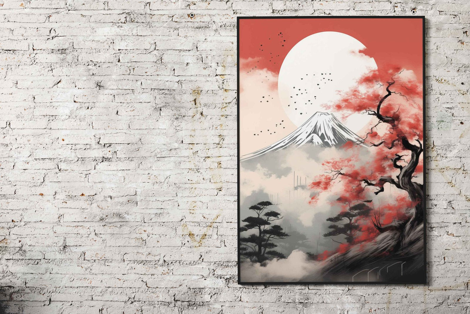 Mount Fujii Landscape Asian Style Poster | Wall Art for Home & Office | High-Quality Print - High-Quality Visual Display