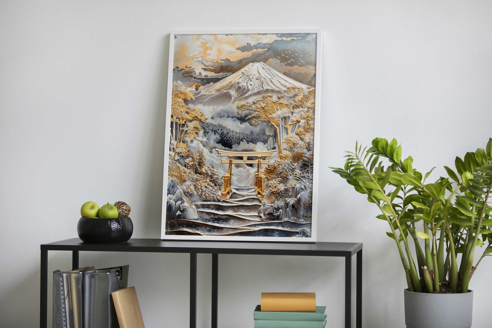 Mount Fujis Golden Gateway Asian Style Poster | Wall Art for Home & Office | High-Quality Print - High-Quality Visual Display