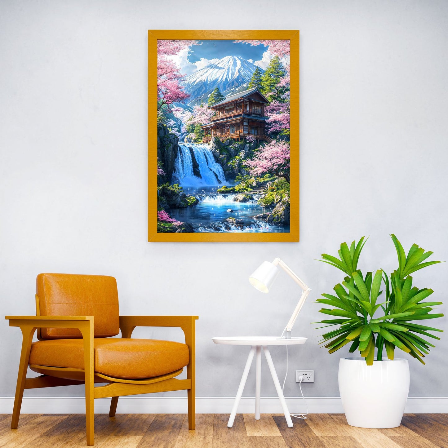 Mount Fujis Peaceful Retreat Asian Style Poster | Wall Art for Home & Office | High-Quality Print - High-Quality Visual Display