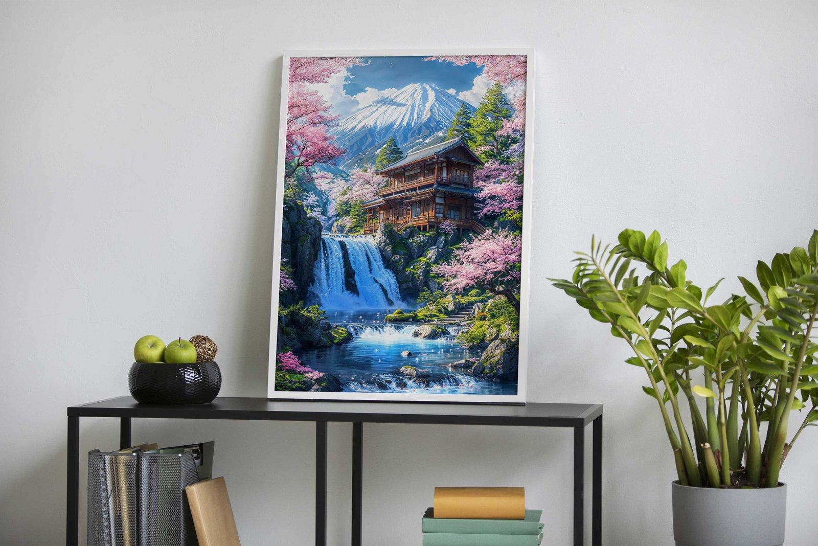 Mount Fujis Peaceful Retreat Asian Style Poster | Wall Art for Home & Office | High-Quality Print - High-Quality Visual Display