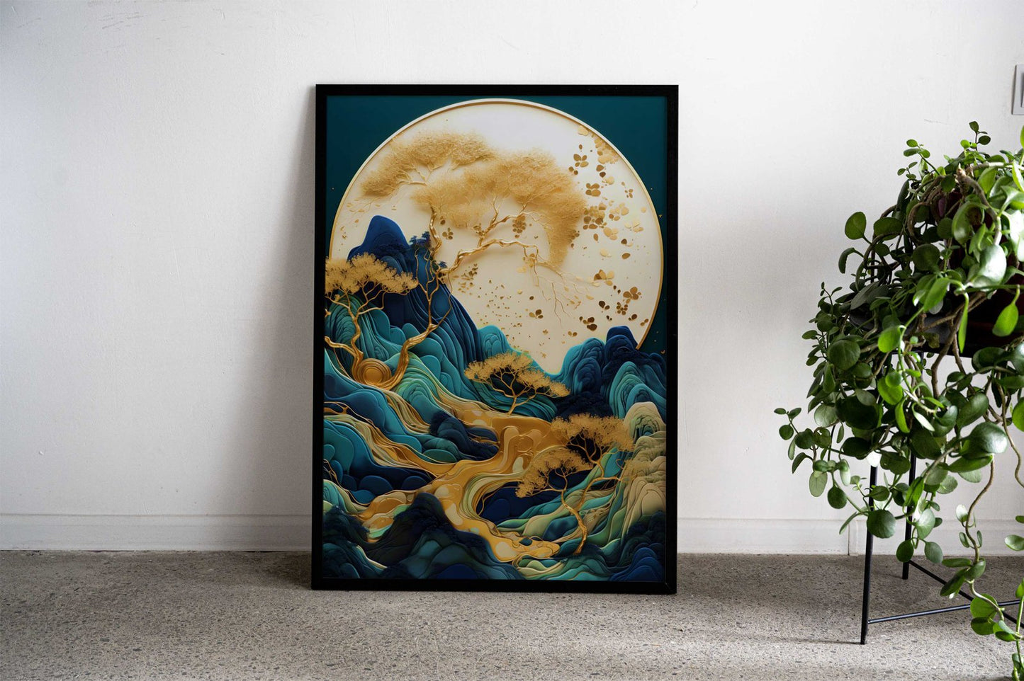 Mountain Bonsai Kintsugi Asian Style Poster | Wall Art for Home & Office | High-Quality Print - High-Quality Visual Display
