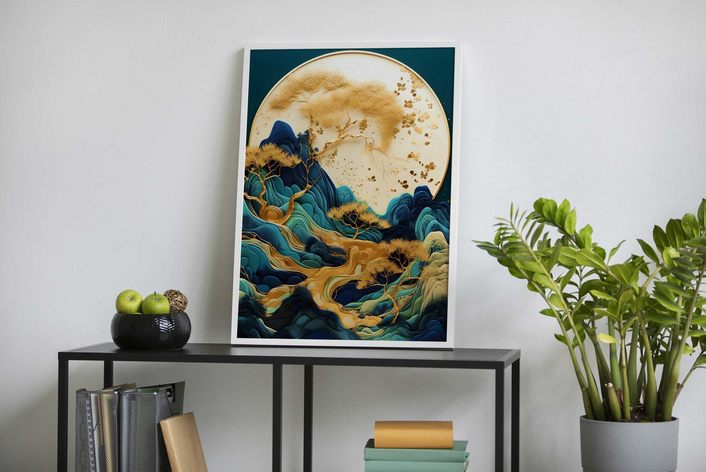 Mountain Bonsai Kintsugi Asian Style Poster | Wall Art for Home & Office | High-Quality Print - High-Quality Visual Display