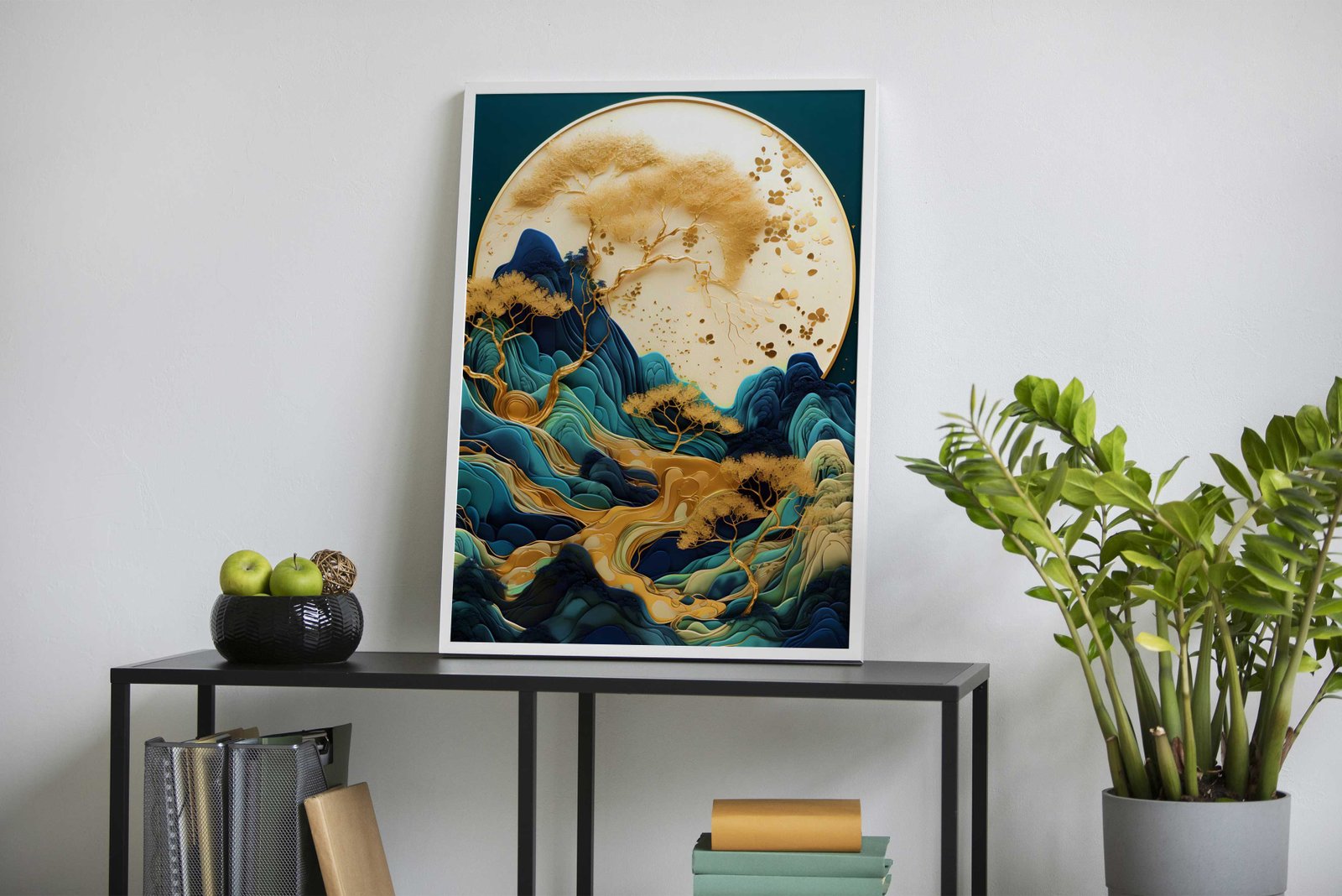 Mountain Bonsai Kintsugi Asian Style Poster | Wall Art for Home & Office | High-Quality Print - High-Quality Visual Display