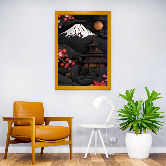 Mountain Dojo Asian Style Poster | Wall Art for Home & Office | High-Quality Print - High-Quality Visual Display