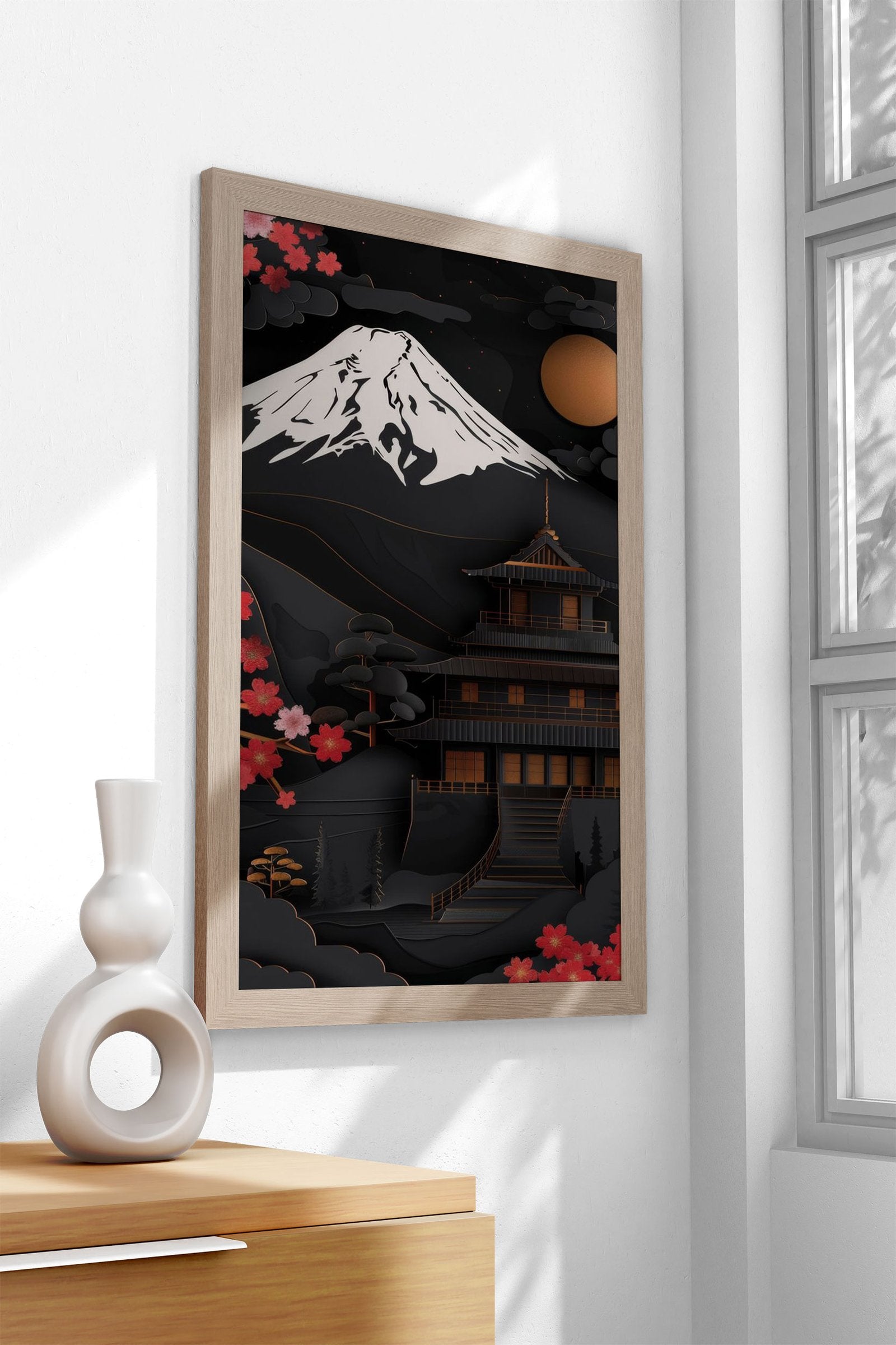 Mountain Dojo Asian Style Poster | Wall Art for Home & Office | High-Quality Print - High-Quality Visual Display