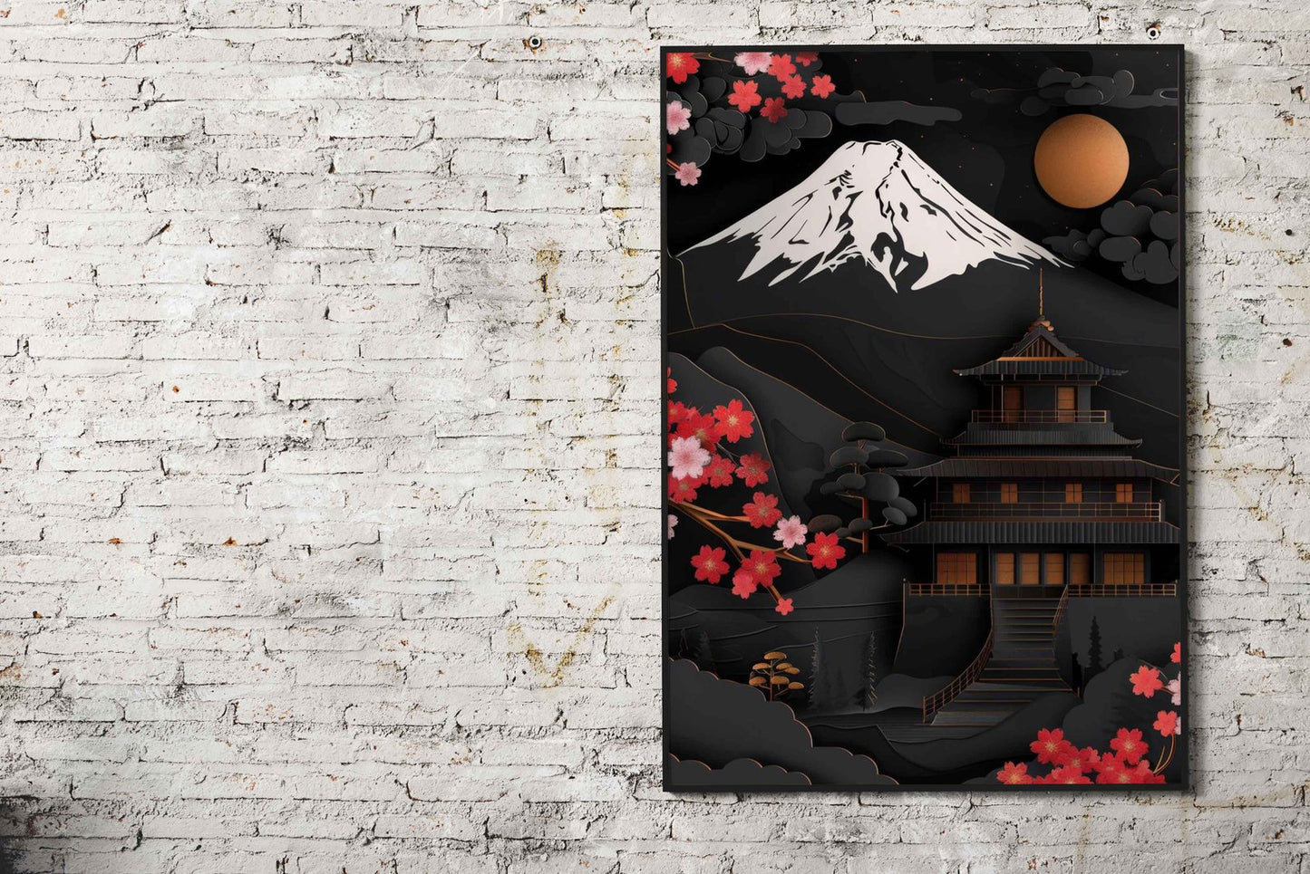 Mountain Dojo Asian Style Poster | Wall Art for Home & Office | High-Quality Print - High-Quality Visual Display