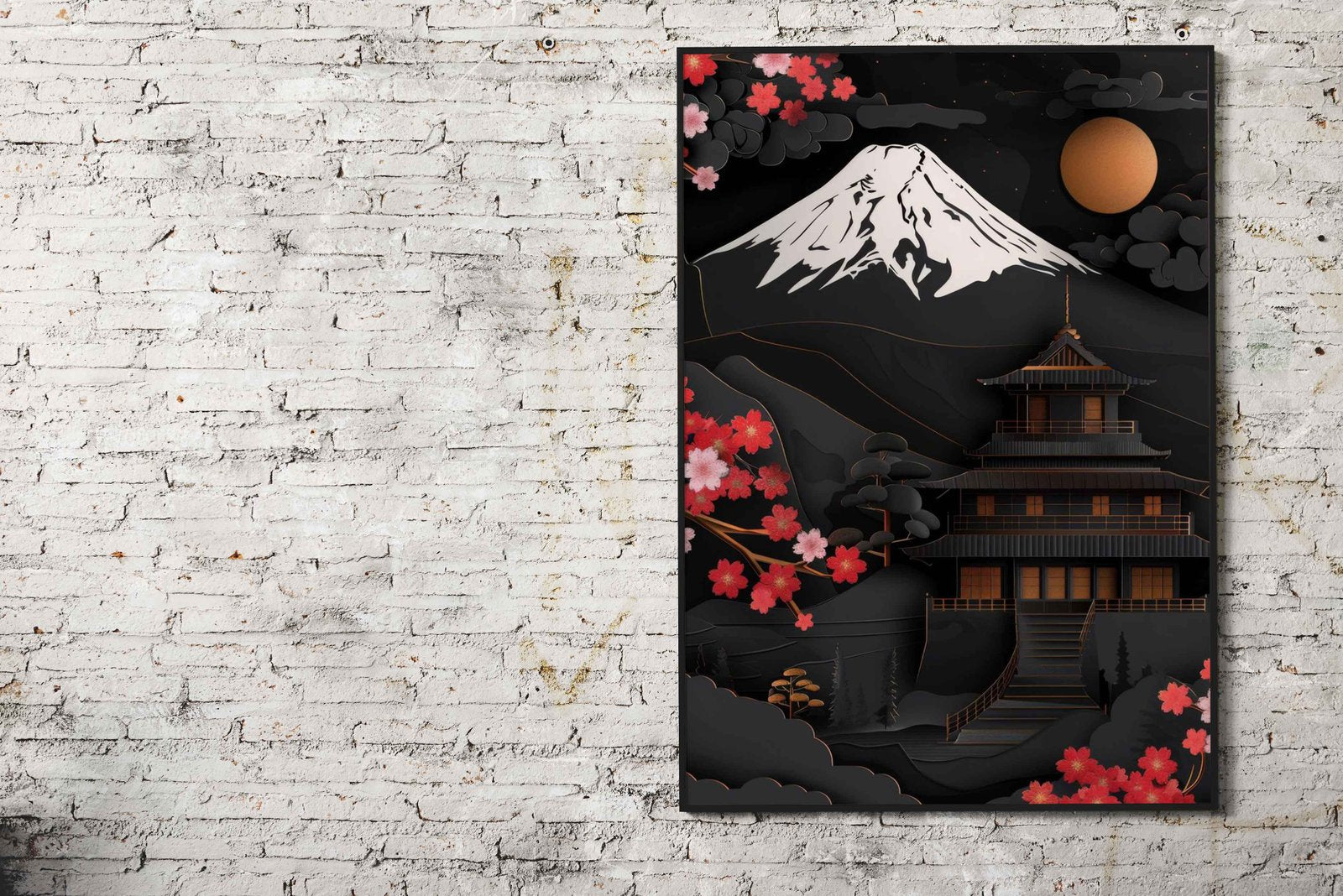 Mountain Dojo Asian Style Poster | Wall Art for Home & Office | High-Quality Print - High-Quality Visual Display
