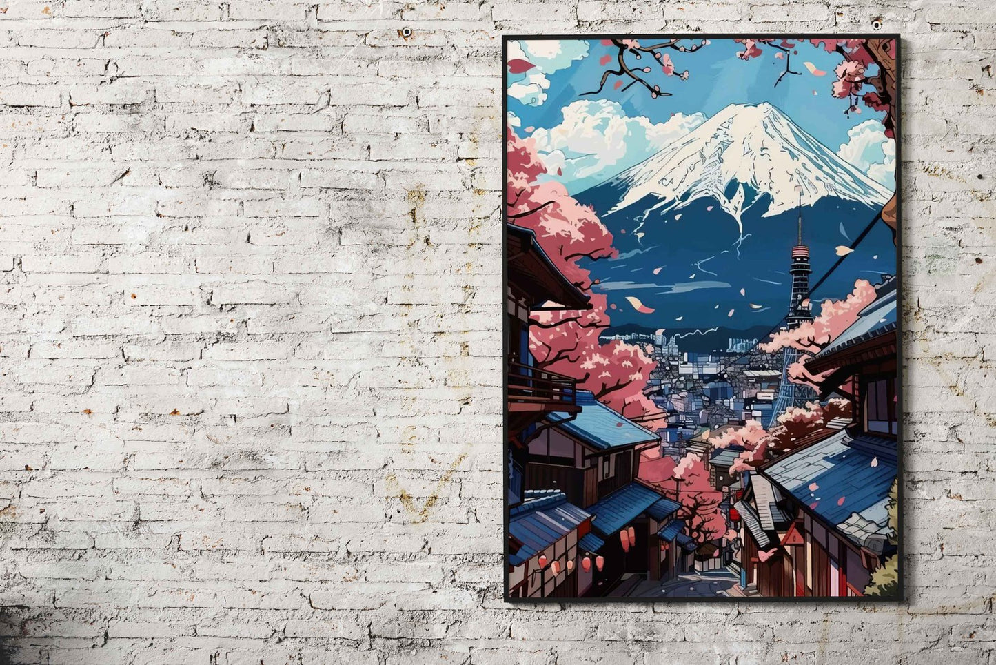 Mountain Fuji Art Asian Style Poster | Wall Art for Home & Office | High-Quality Print - High-Quality Visual Display