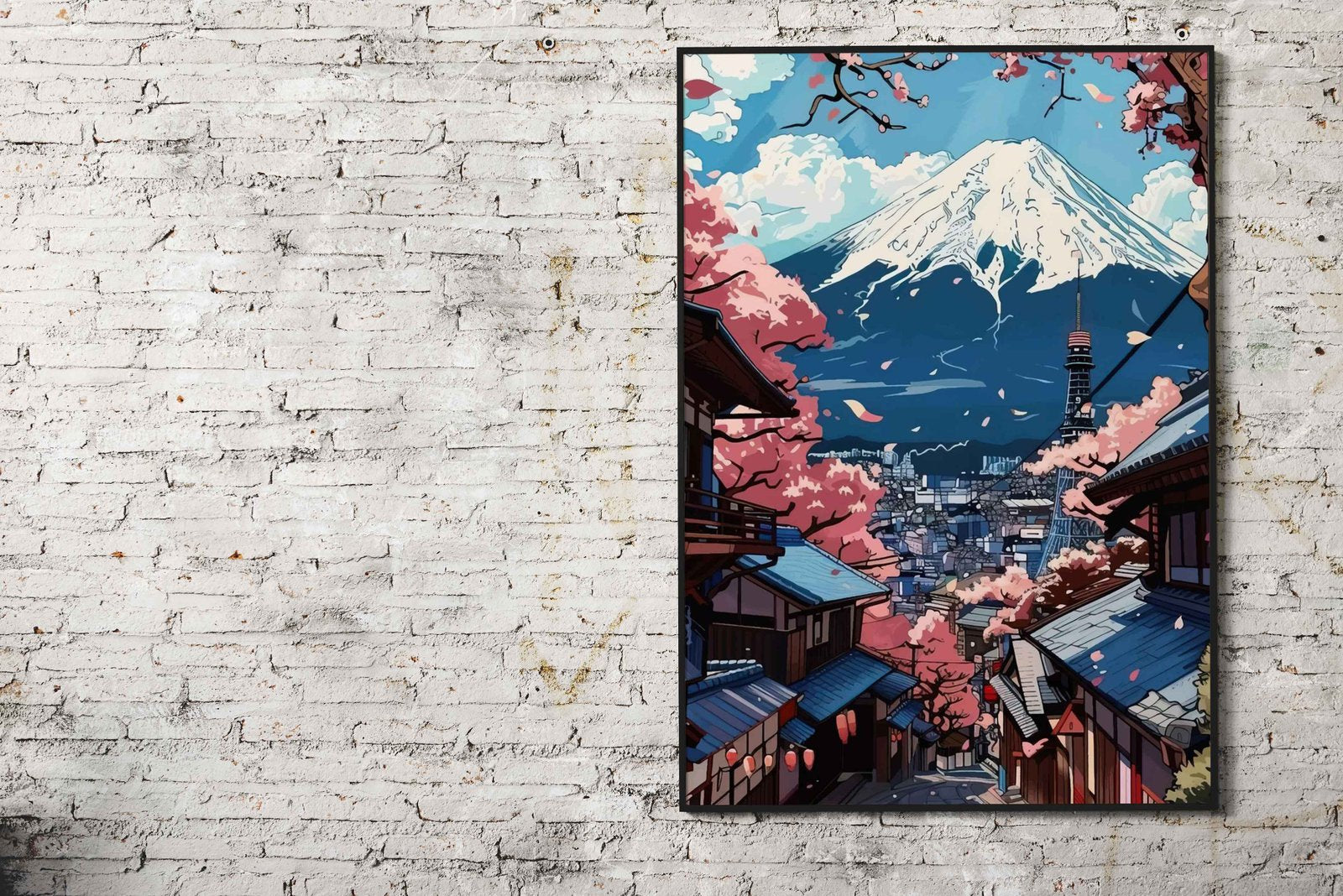 Mountain Fuji Art Asian Style Poster | Wall Art for Home & Office | High-Quality Print - High-Quality Visual Display