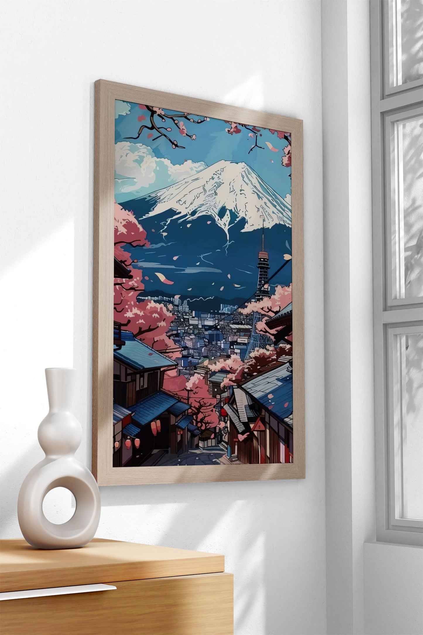 Mountain Fuji Art Asian Style Poster | Wall Art for Home & Office | High-Quality Print - High-Quality Visual Display
