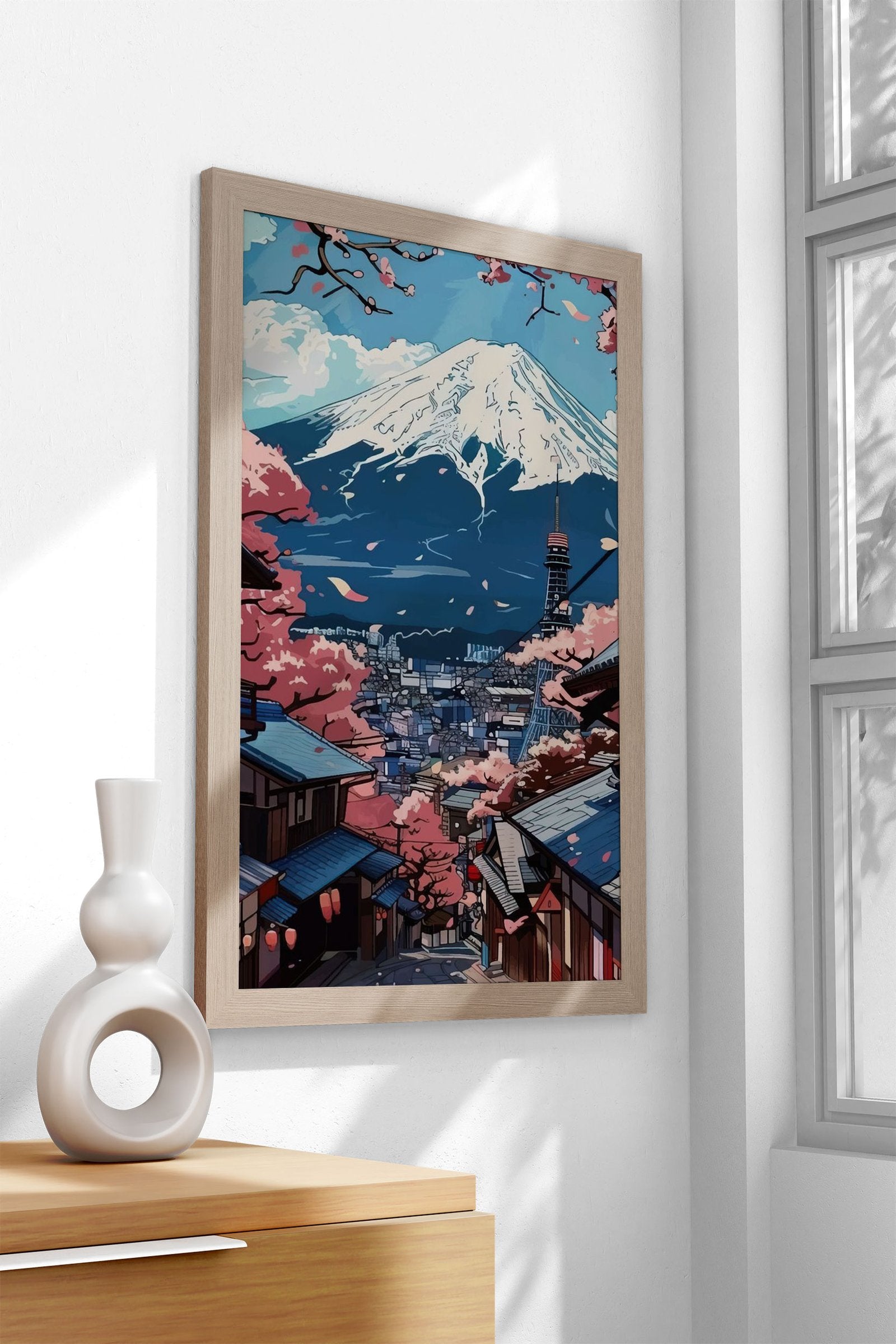 Mountain Fuji Art Asian Style Poster | Wall Art for Home & Office | High-Quality Print - High-Quality Visual Display