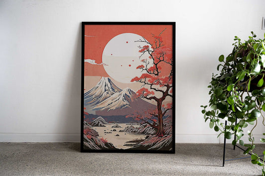Mountain Fuji Asian Style Poster | Wall Art for Home & Office | High-Quality Print - High-Quality Visual Display