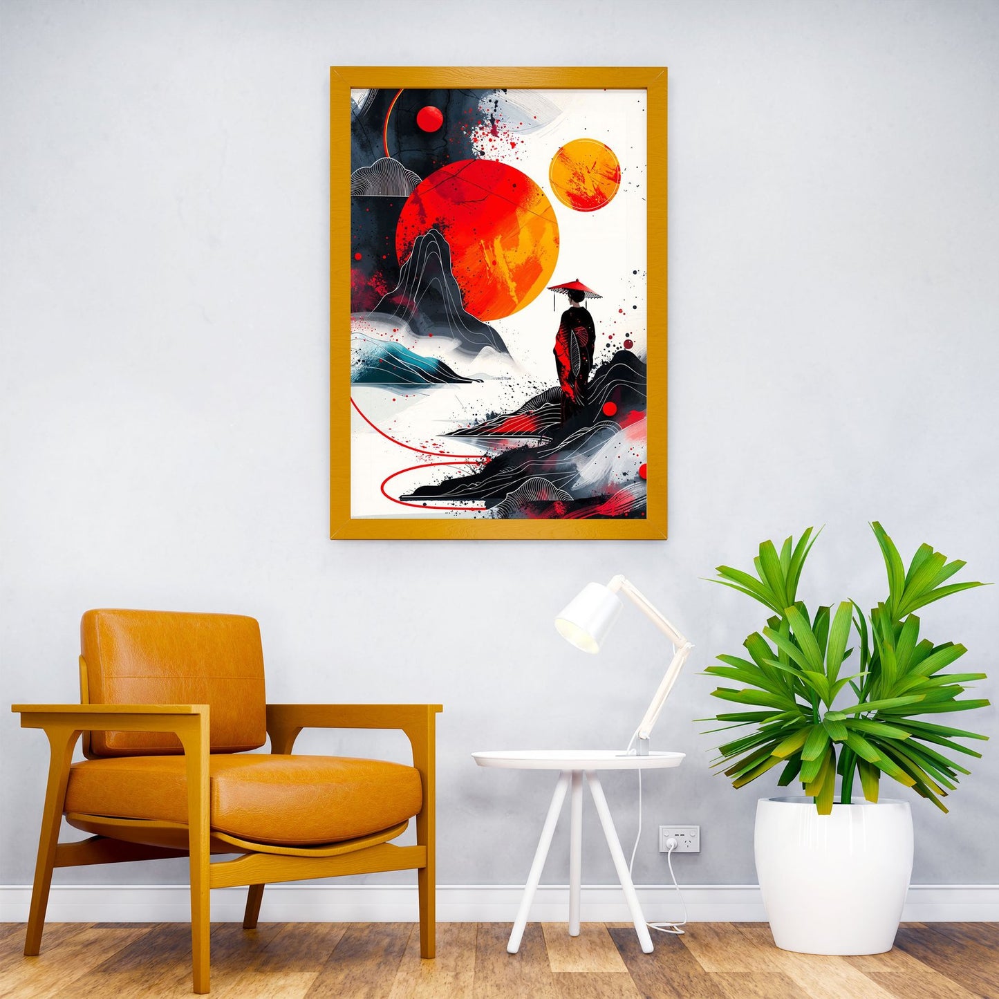 Mountain Geisha Asian Style Poster | Wall Art for Home & Office | High-Quality Print - High-Quality Visual Display
