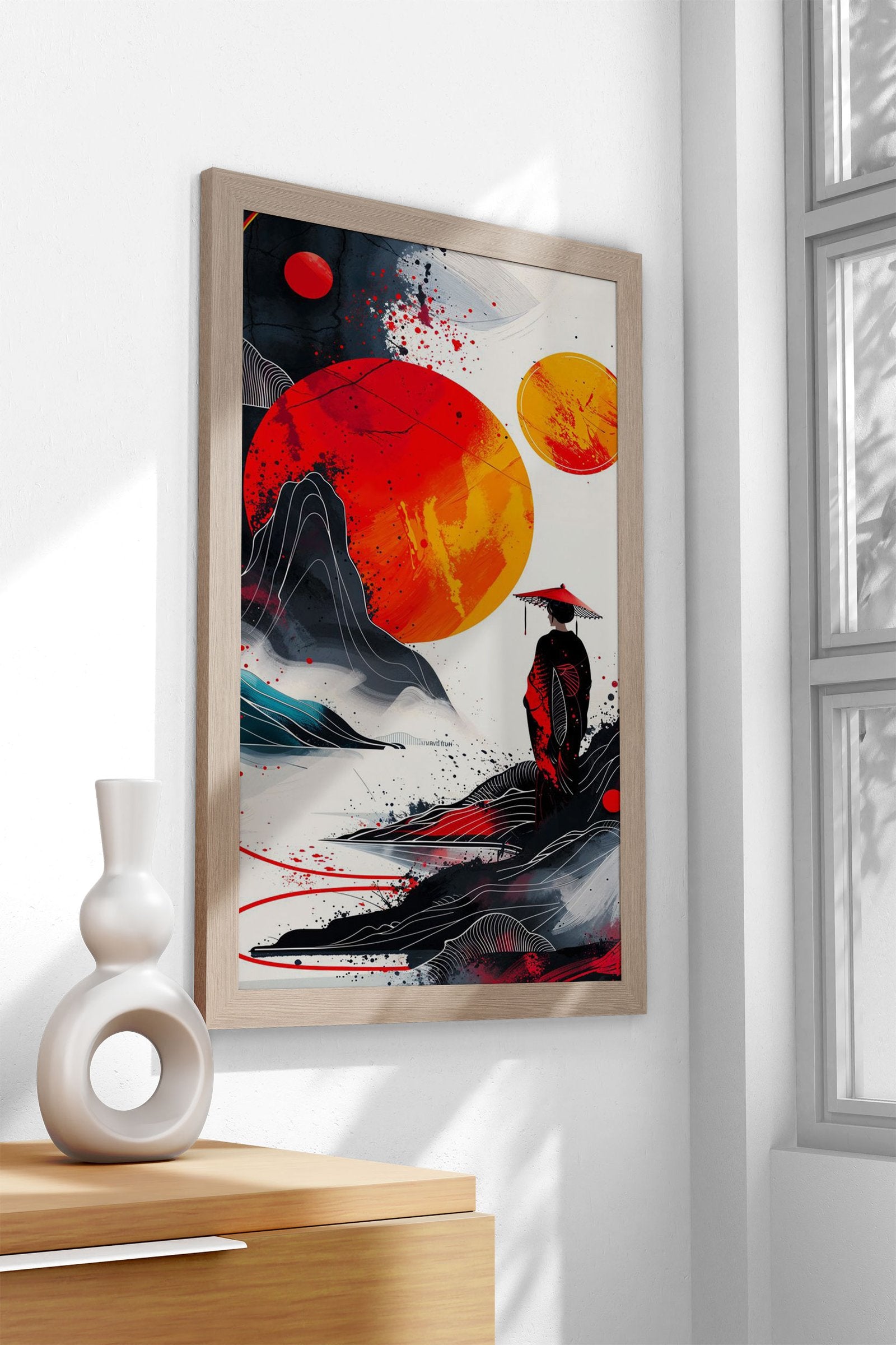 Mountain Geisha Asian Style Poster | Wall Art for Home & Office | High-Quality Print - High-Quality Visual Display