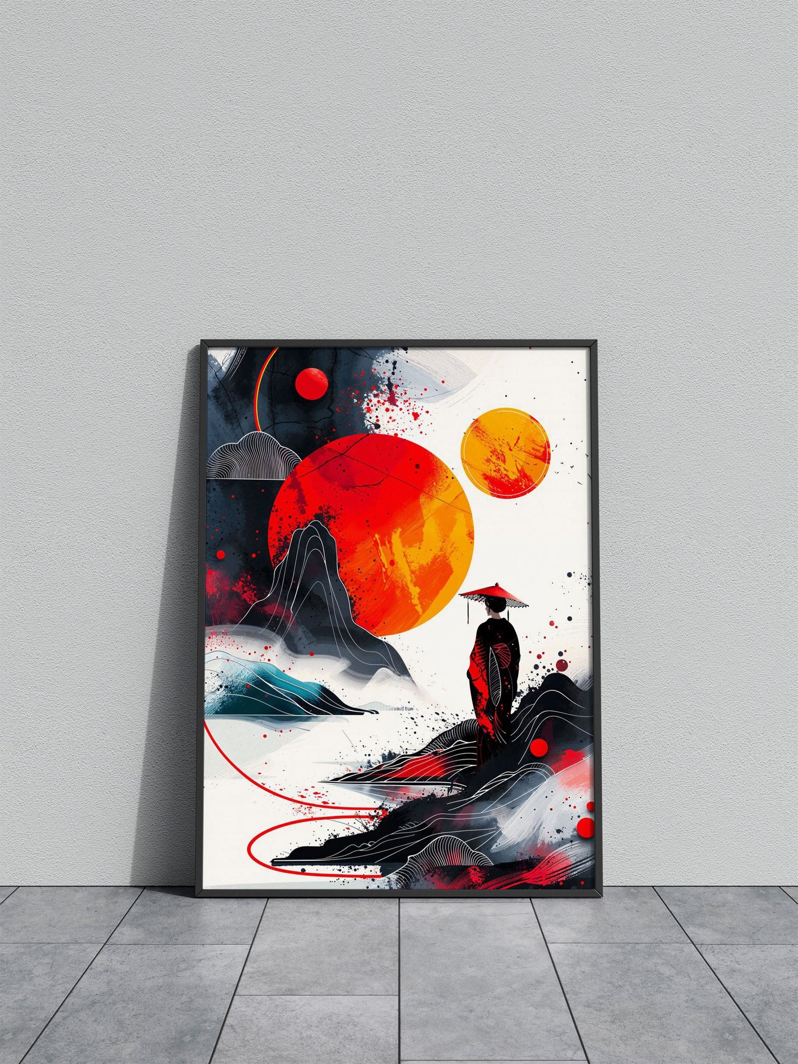 Mountain Geisha Asian Style Poster | Wall Art for Home & Office | High-Quality Print - High-Quality Visual Display