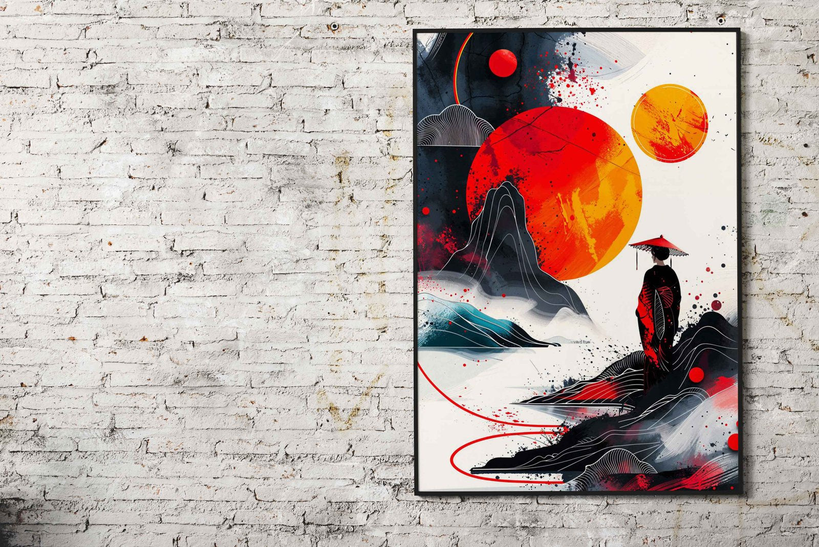 Mountain Geisha Asian Style Poster | Wall Art for Home & Office | High-Quality Print - High-Quality Visual Display