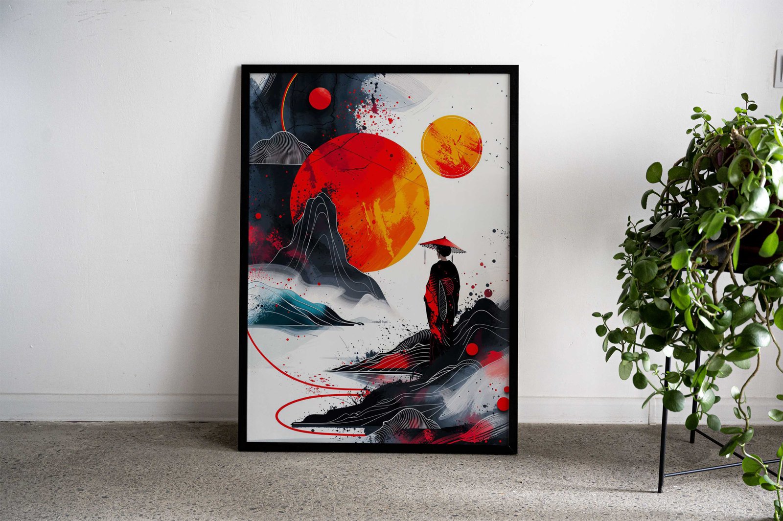 Mountain Geisha Asian Style Poster | Wall Art for Home & Office | High-Quality Print - High-Quality Visual Display