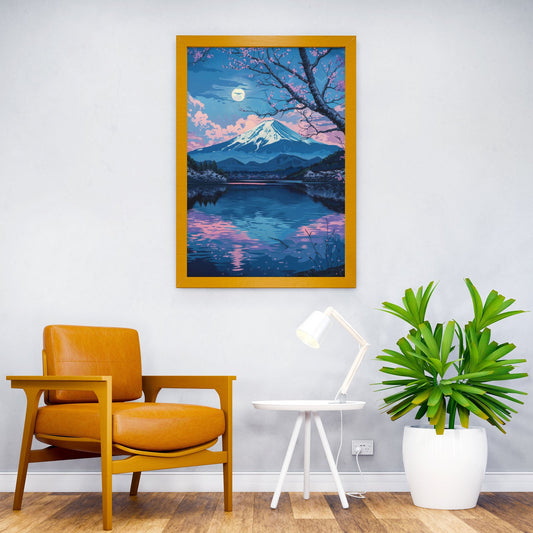Mountain Japan Painting Asian Style Poster | Wall Art for Home & Office | High-Quality Print - High-Quality Visual Display