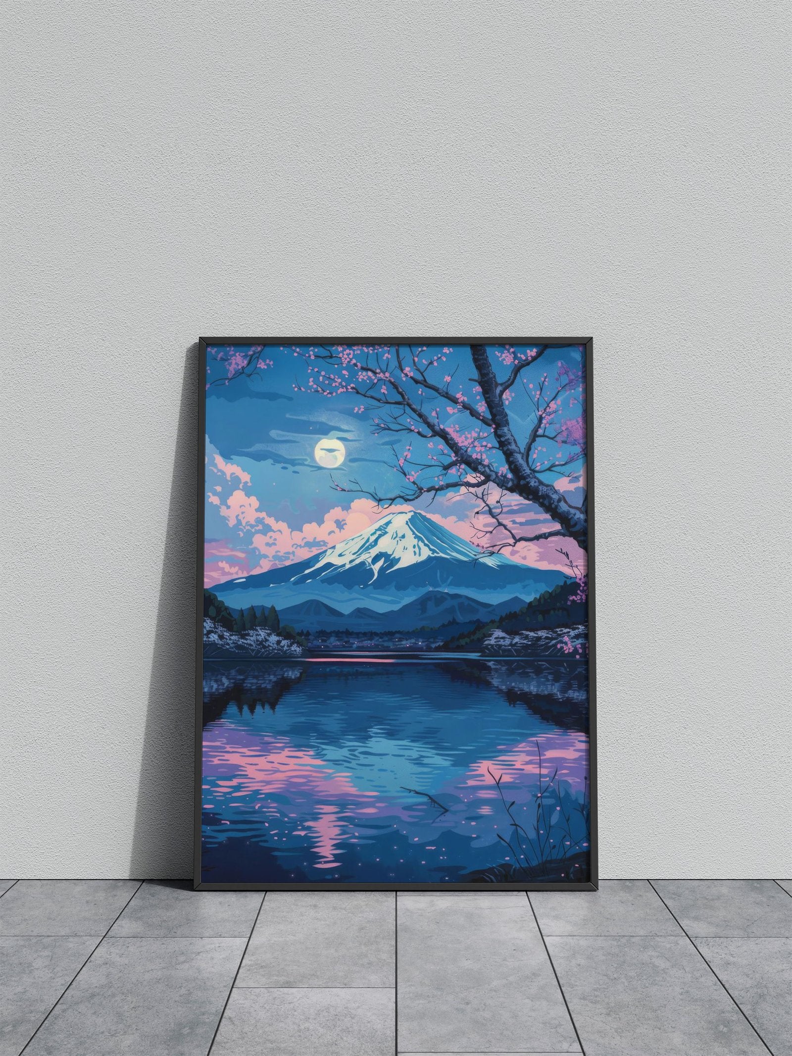 Mountain Japan Painting Asian Style Poster | Wall Art for Home & Office | High-Quality Print - High-Quality Visual Display