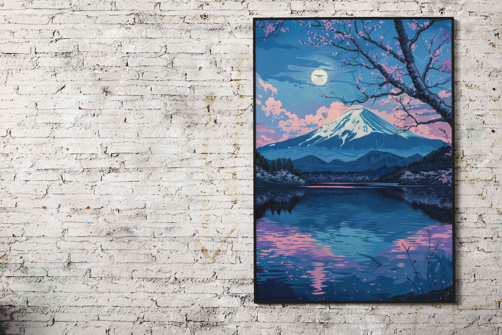 Mountain Japan Painting Asian Style Poster | Wall Art for Home & Office | High-Quality Print - High-Quality Visual Display