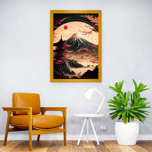 Mountain Japan Asian Style Poster | Wall Art for Home & Office | High-Quality Print - High-Quality Visual Display