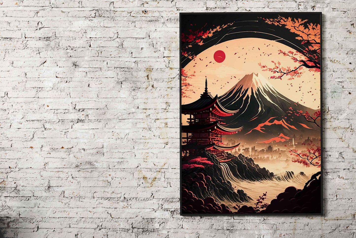 Mountain Japan Asian Style Poster | Wall Art for Home & Office | High-Quality Print - High-Quality Visual Display