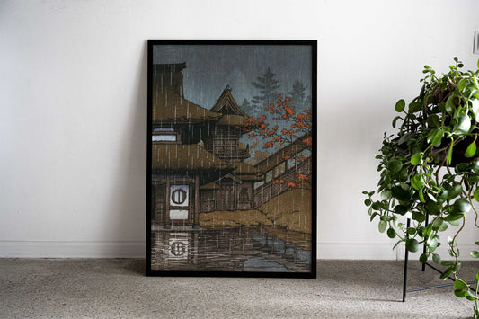 Mountain Temple at Sendai Asian Style Poster | Wall Art for Home & Office | High-Quality Print - High-Quality Visual Display