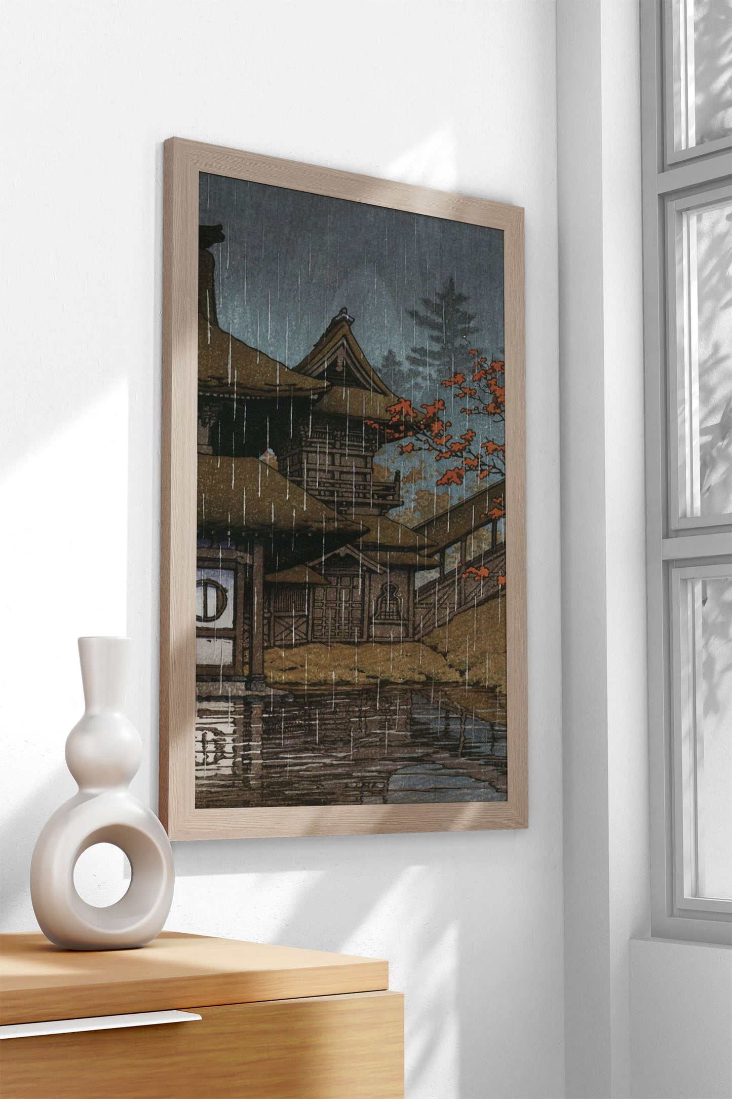 Mountain Temple at Sendai Asian Style Poster | Wall Art for Home & Office | High-Quality Print - High-Quality Visual Display