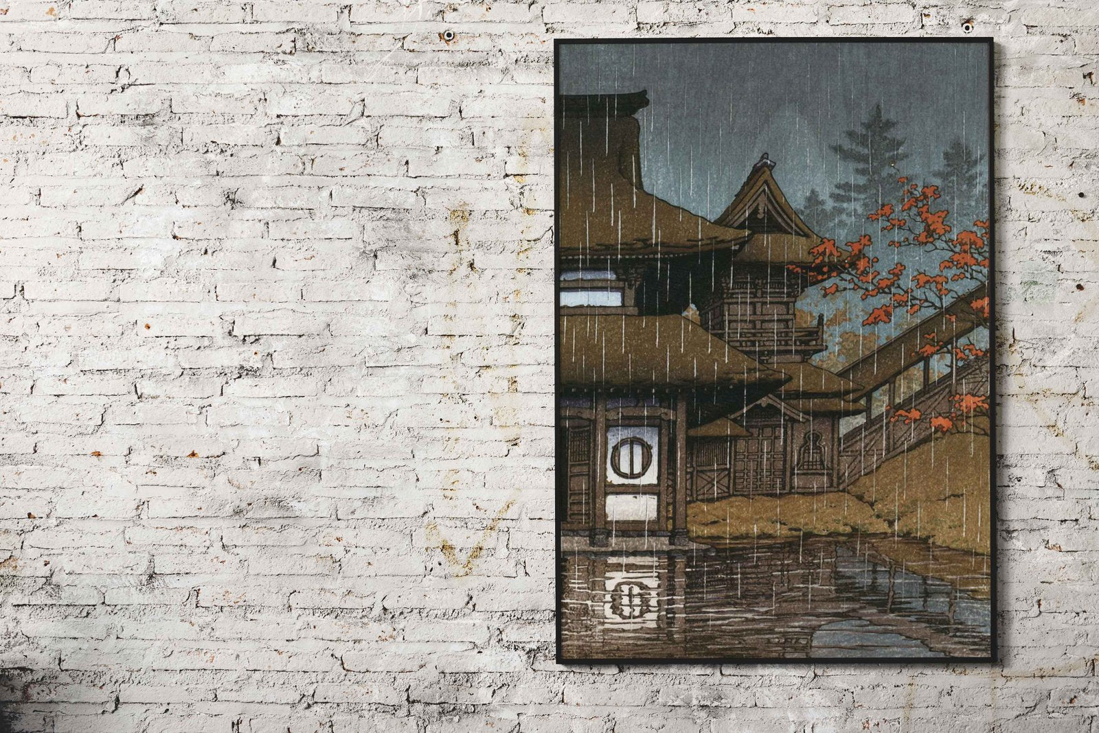 Mountain Temple at Sendai Asian Style Poster | Wall Art for Home & Office | High-Quality Print - High-Quality Visual Display