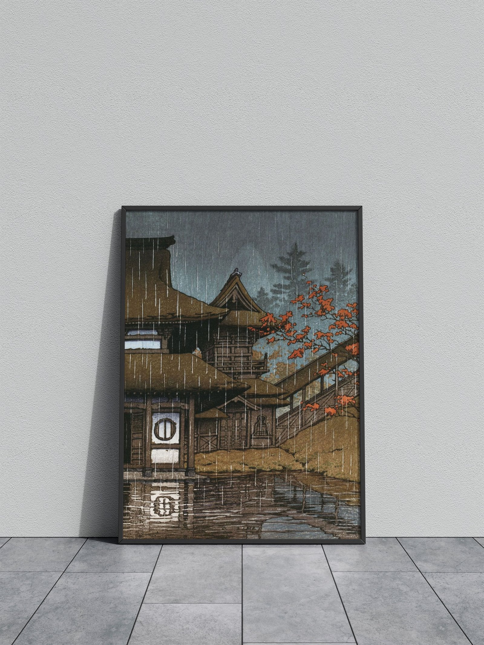 Mountain Temple at Sendai Asian Style Poster | Wall Art for Home & Office | High-Quality Print - High-Quality Visual Display