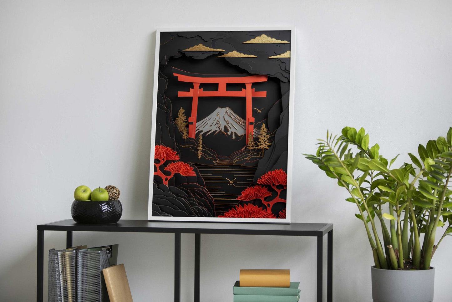 Mountain Torii Gate Asian Style Poster | Wall Art for Home & Office | High-Quality Print - High-Quality Visual Display