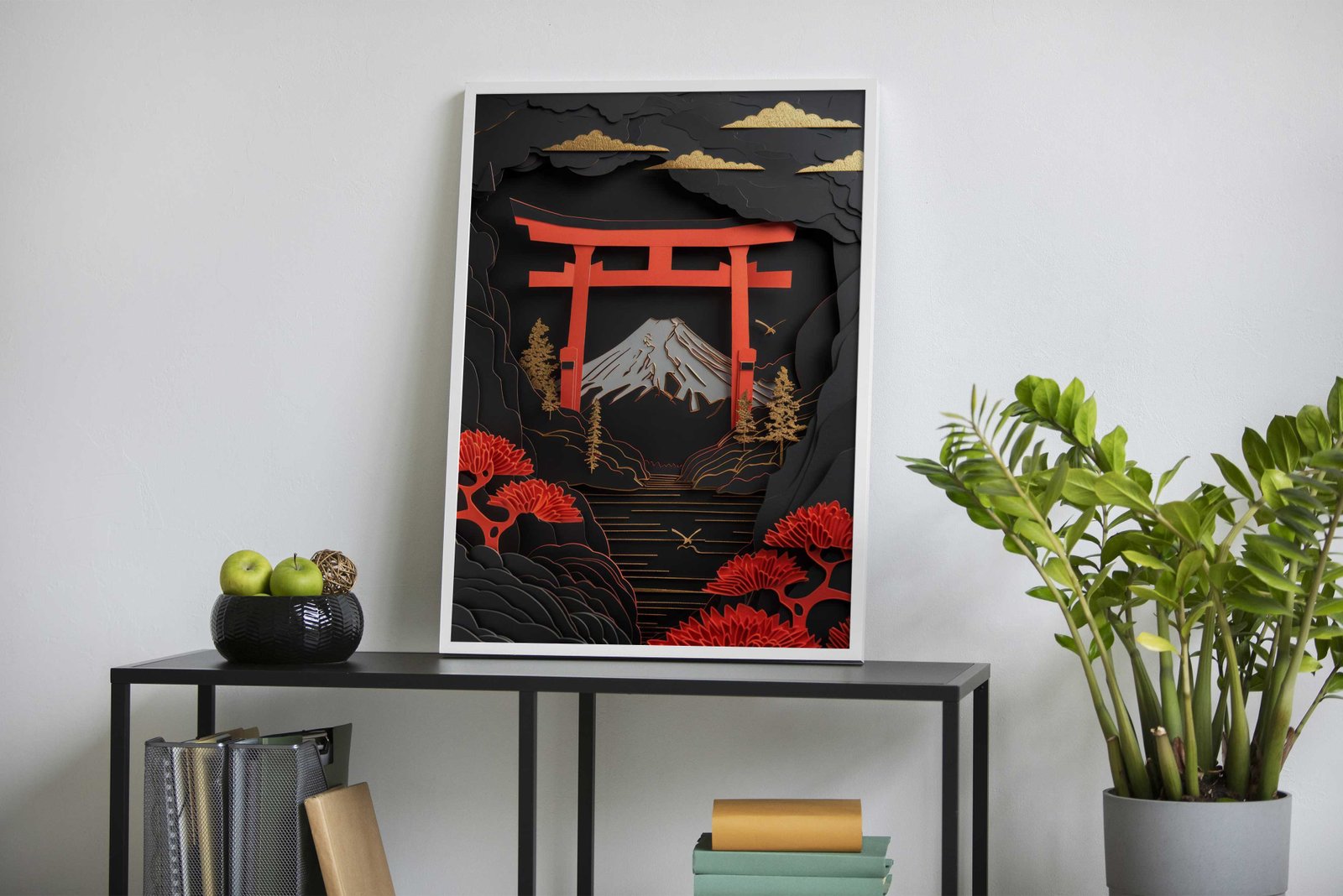 Mountain Torii Gate Asian Style Poster | Wall Art for Home & Office | High-Quality Print - High-Quality Visual Display