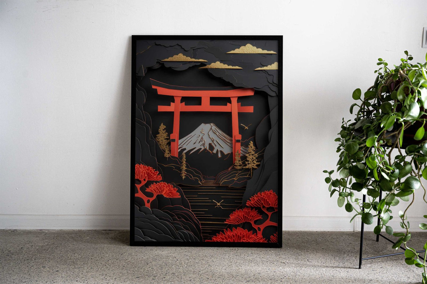 Mountain Torii Gate Asian Style Poster | Wall Art for Home & Office | High-Quality Print - High-Quality Visual Display