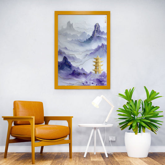 Mountain Tree Asian Style Poster | Wall Art for Home & Office | High-Quality Print - High-Quality Visual Display