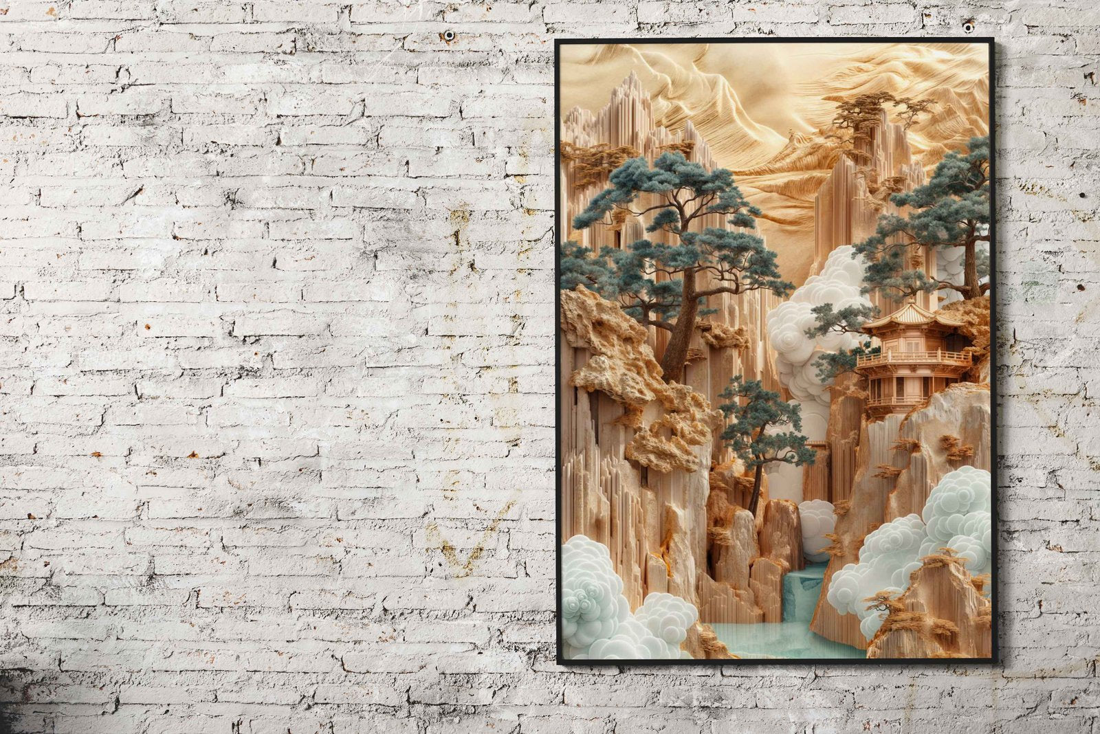 Mountain landscape Asian Style Poster | Wall Art for Home & Office | High-Quality Print - High-Quality Visual Display