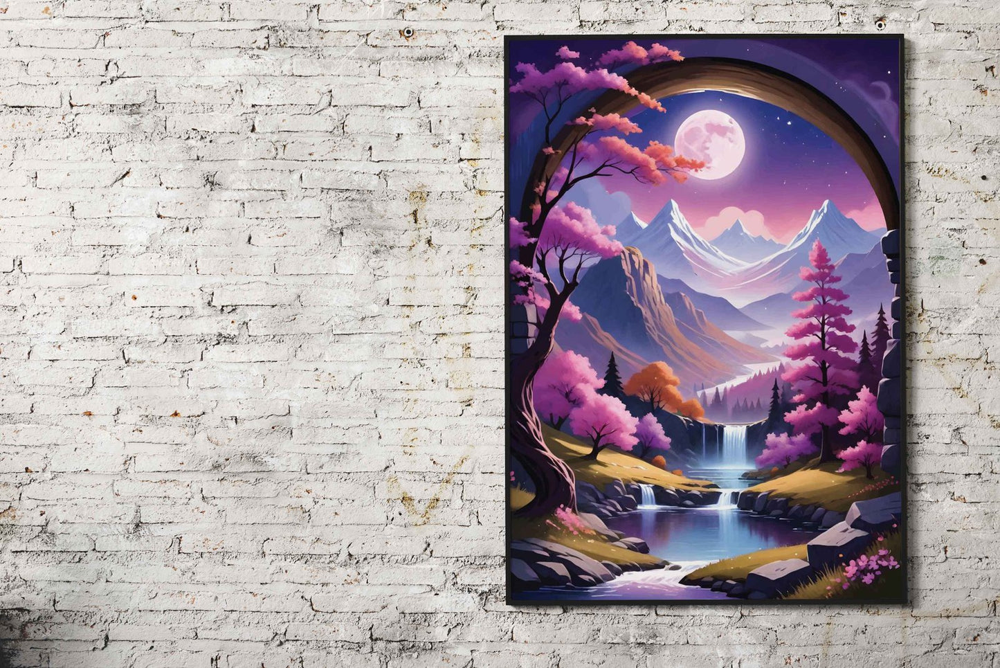 Mountains Japan Landscape Asian Style Poster | Wall Art for Home & Office | High-Quality Print - High-Quality Visual Display
