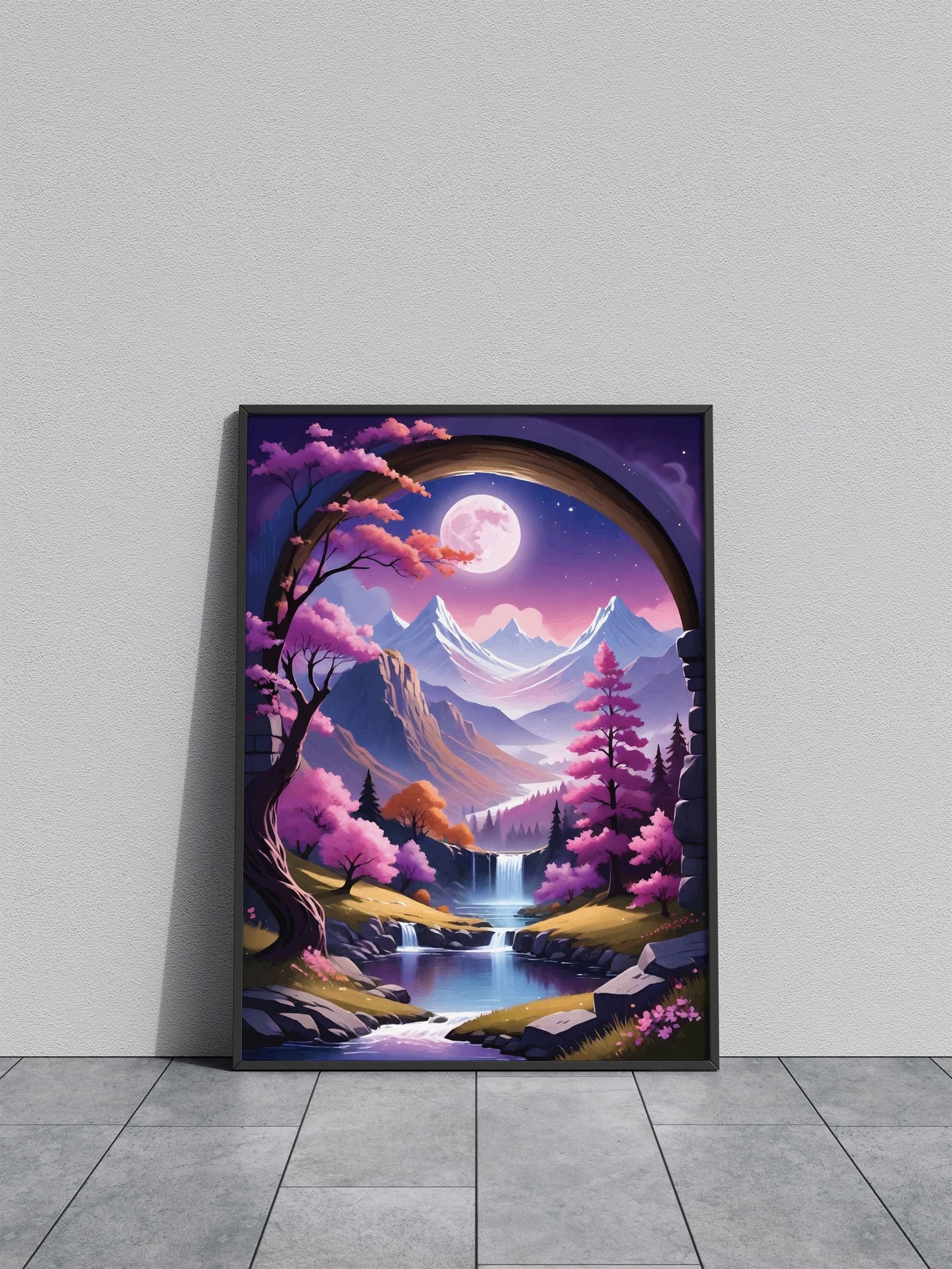 Mountains Japan Landscape Asian Style Poster | Wall Art for Home & Office | High-Quality Print - High-Quality Visual Display