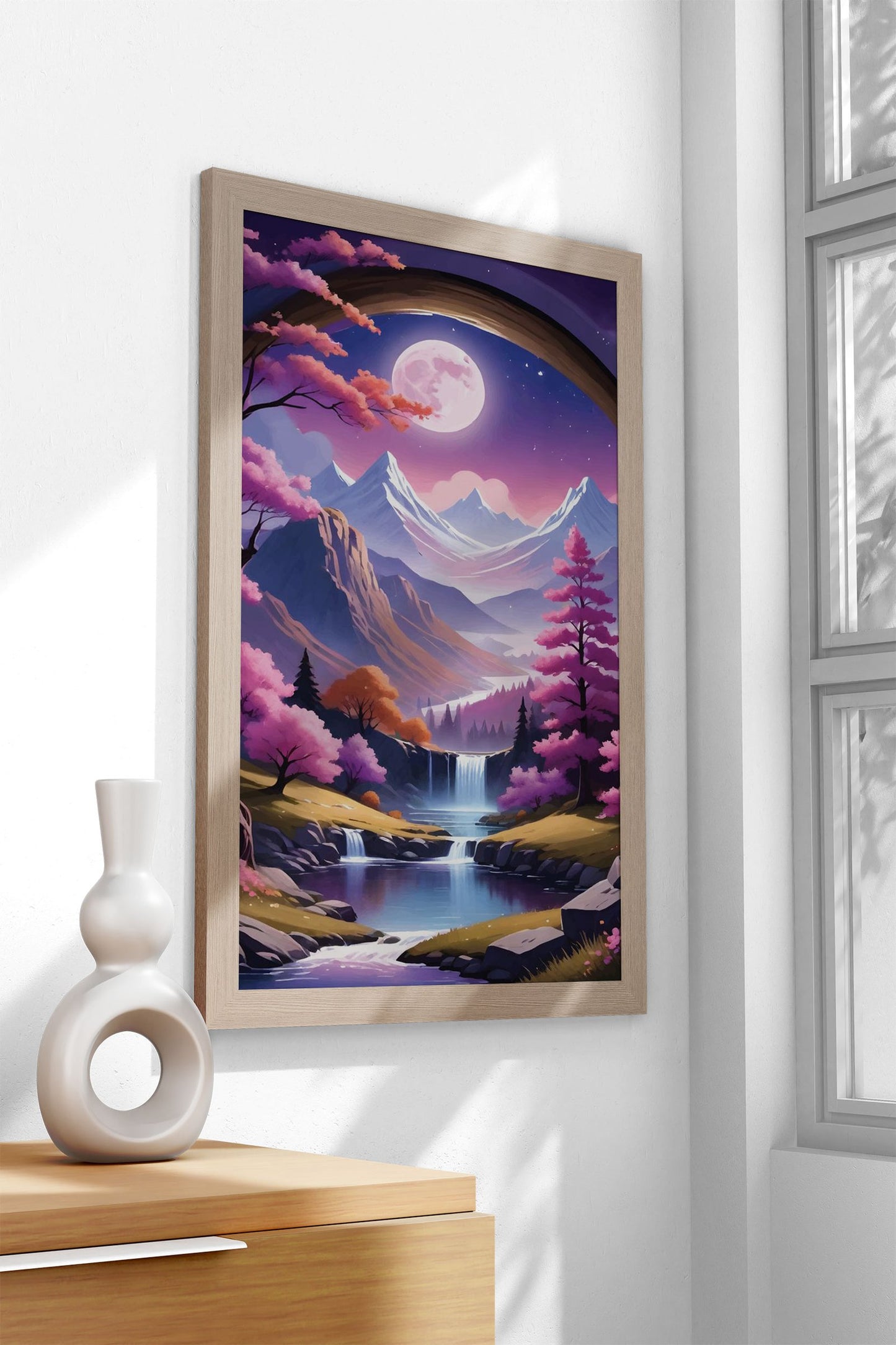Mountains Japan Landscape Asian Style Poster | Wall Art for Home & Office | High-Quality Print - High-Quality Visual Display