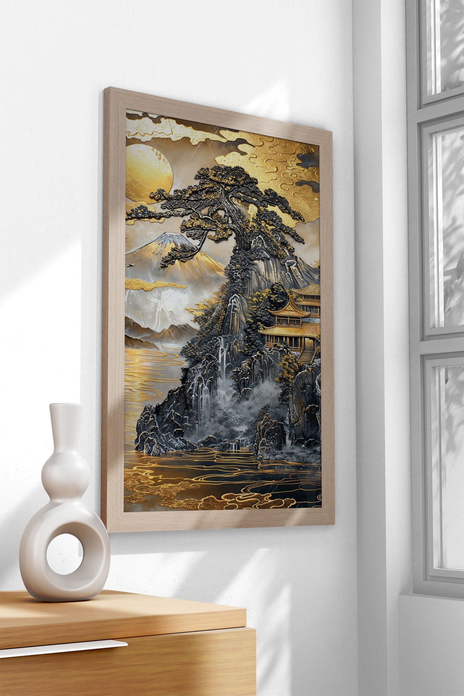 Mountaintop Monastery Asian Style Poster | Wall Art for Home & Office | High-Quality Print - High-Quality Visual Display