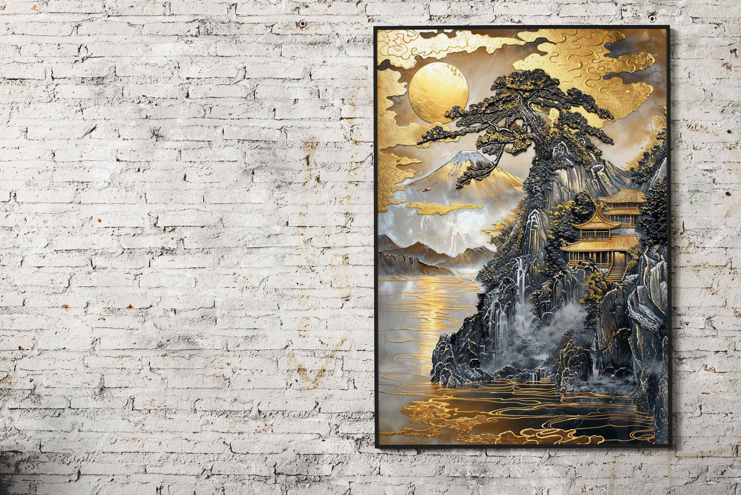 Mountaintop Monastery Asian Style Poster | Wall Art for Home & Office | High-Quality Print - High-Quality Visual Display