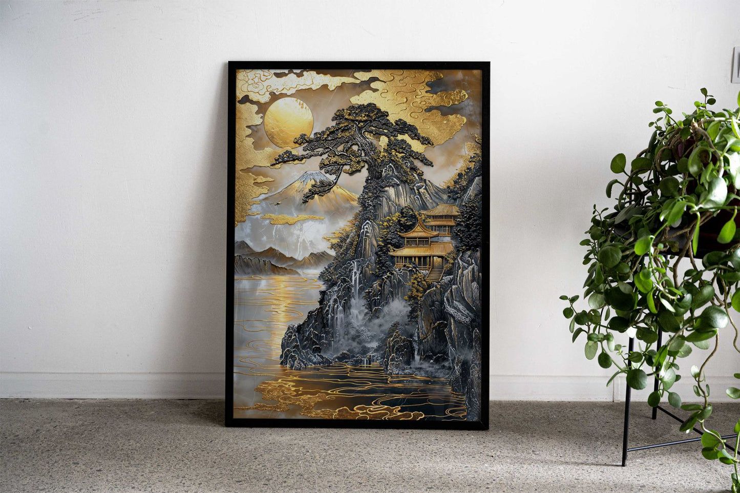 Mountaintop Monastery Asian Style Poster | Wall Art for Home & Office | High-Quality Print - High-Quality Visual Display