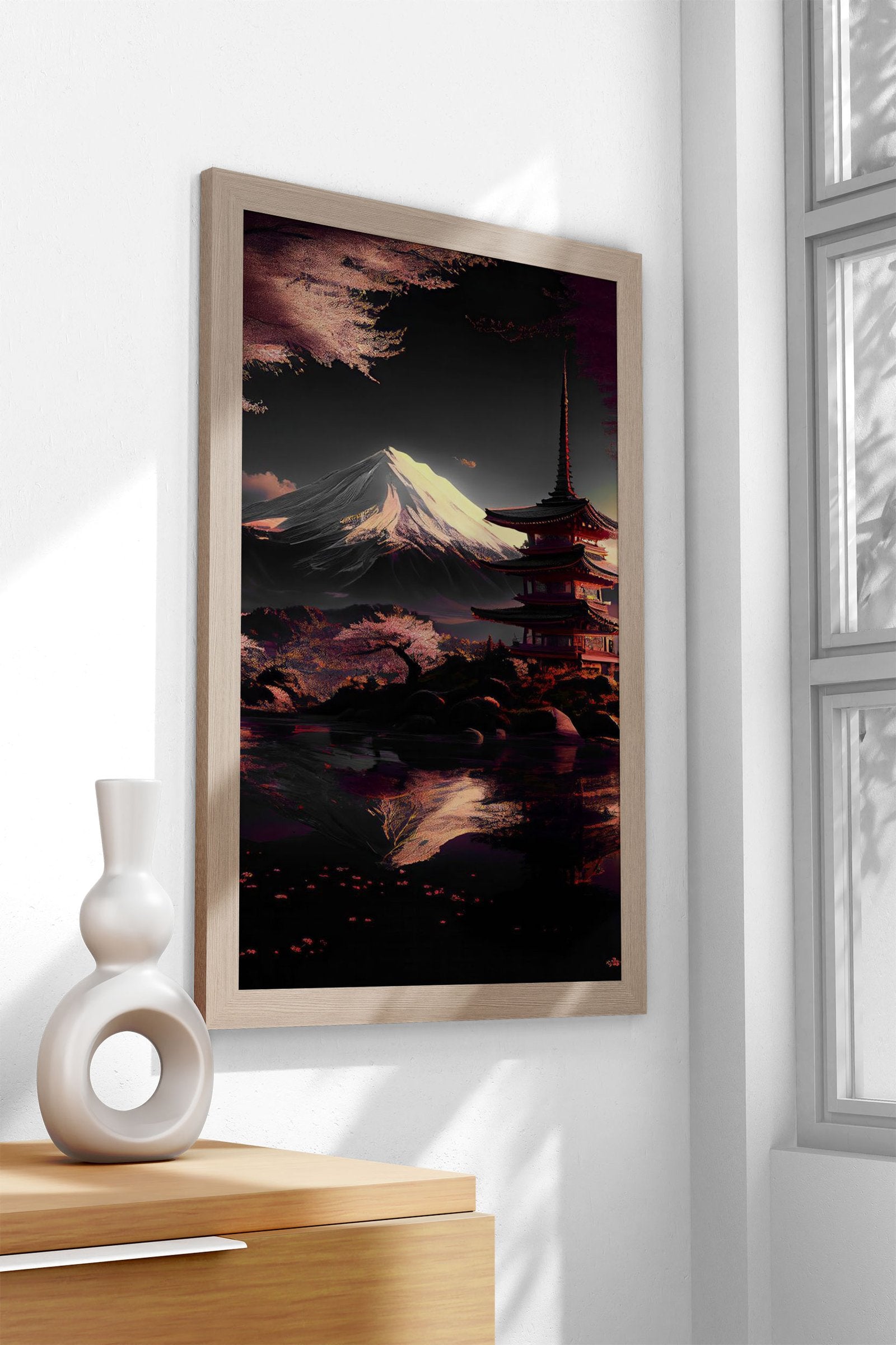 Mt Fuji Scenery art Asian Style Poster | Wall Art for Home & Office | High-Quality Print - High-Quality Visual Display