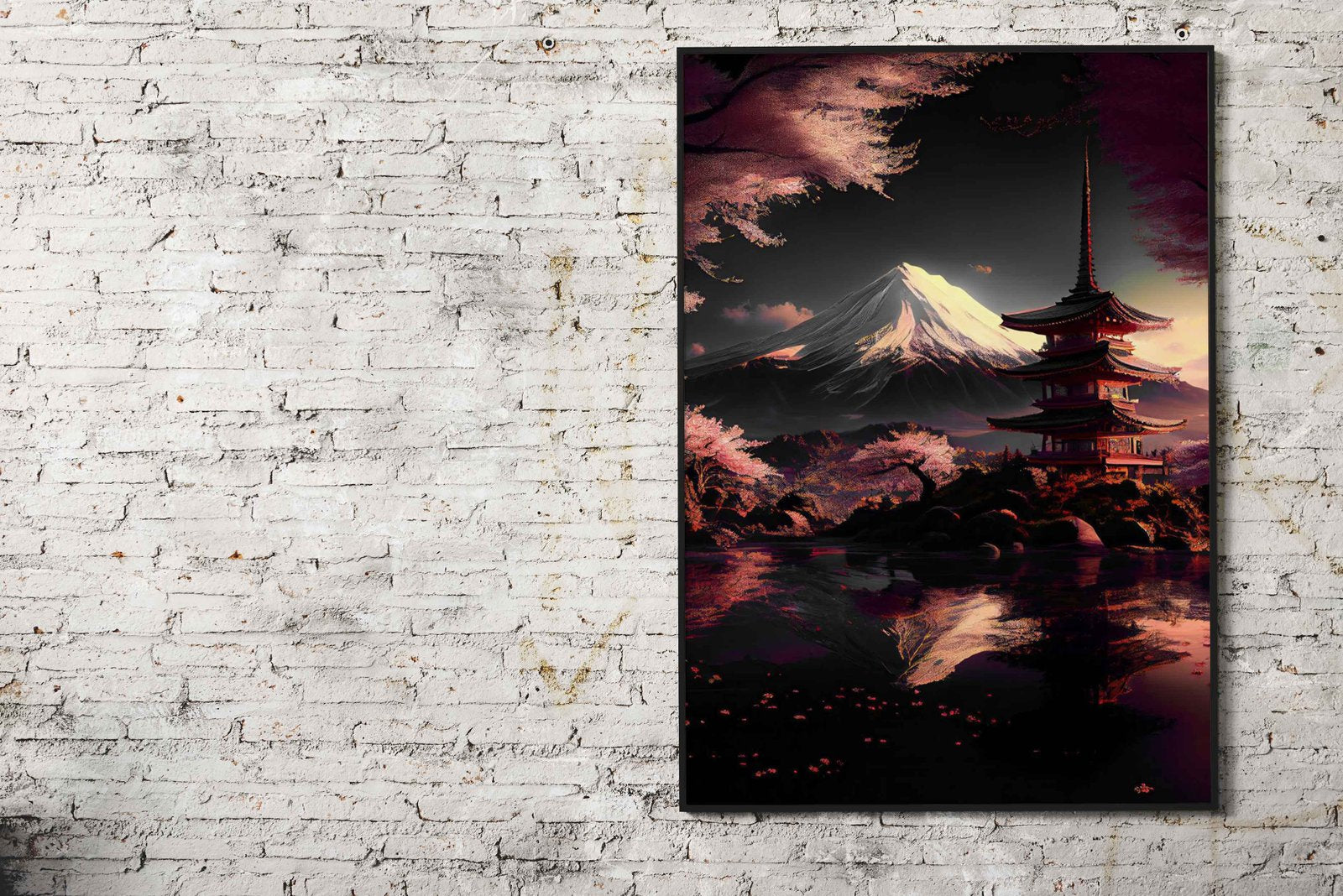 Mt Fuji Scenery art Asian Style Poster | Wall Art for Home & Office | High-Quality Print - High-Quality Visual Display