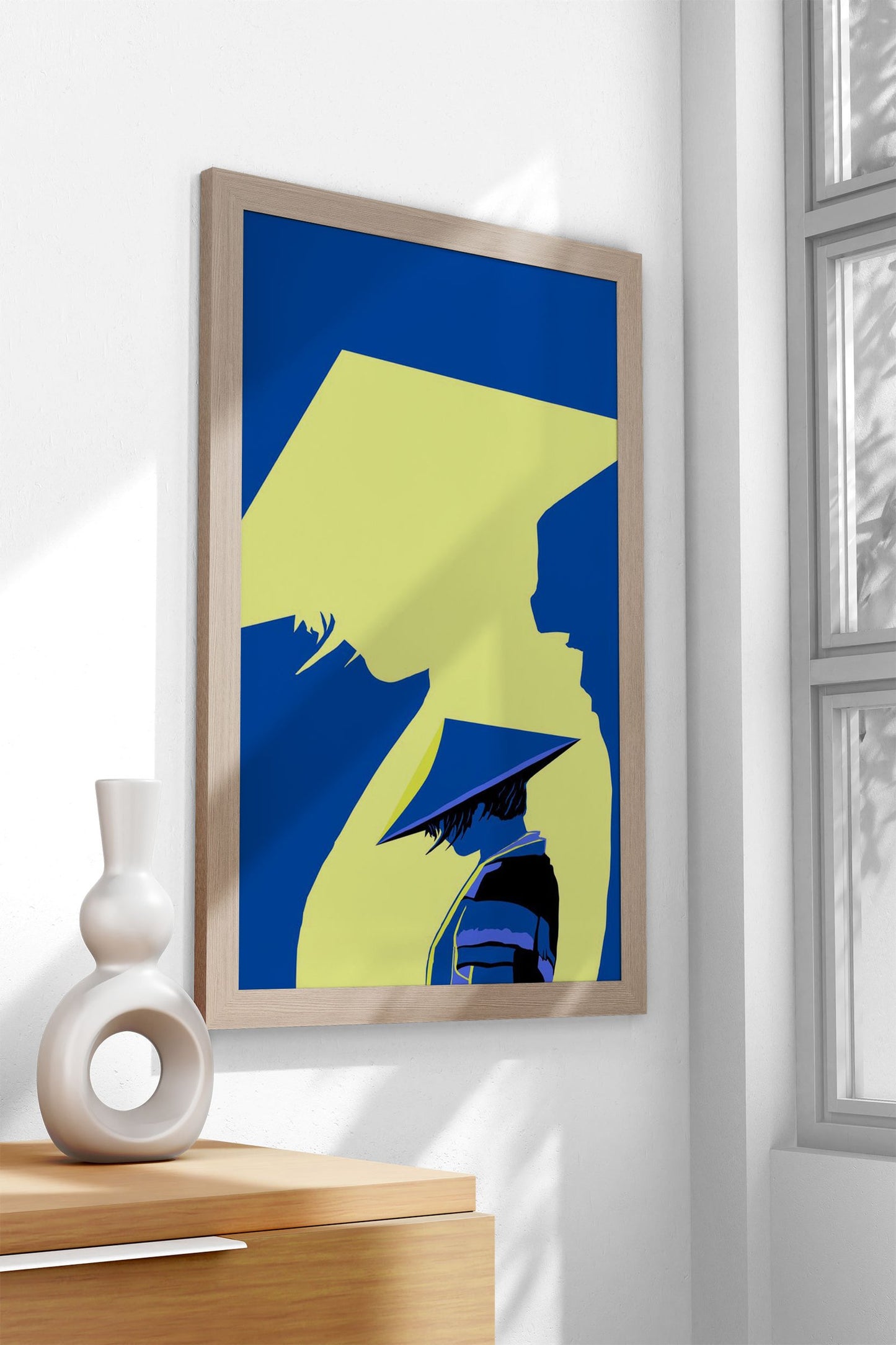 Mysterious Ninja Blue Asian Style Poster | Wall Art for Home & Office | High-Quality Print - High-Quality Visual Display