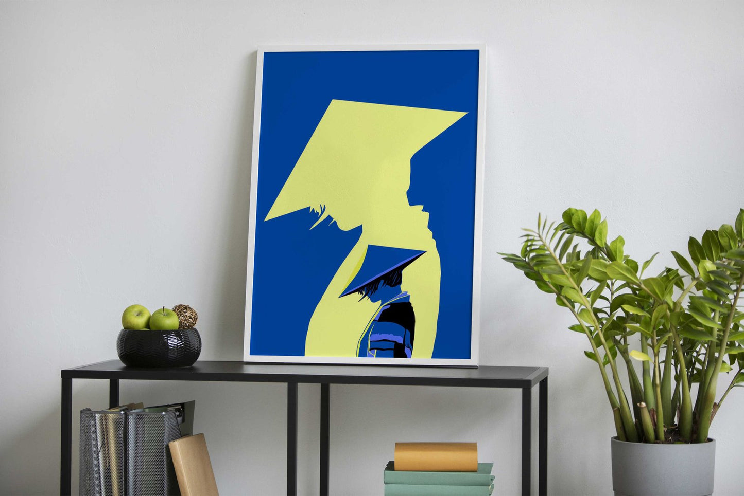Mysterious Ninja Blue Asian Style Poster | Wall Art for Home & Office | High-Quality Print - High-Quality Visual Display