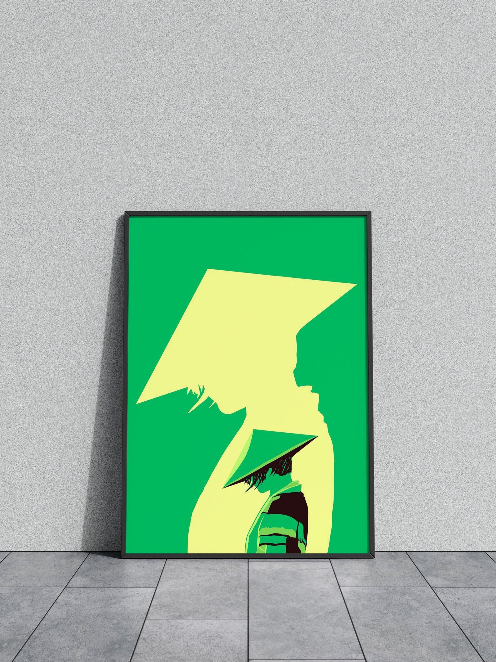 Mysterious Ninja Green Asian Style Poster | Wall Art for Home & Office | High-Quality Print - High-Quality Visual Display